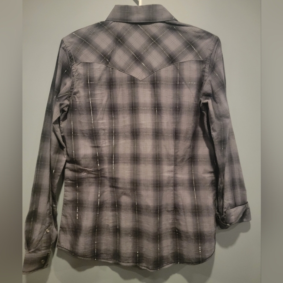 Panhandle Rough Stock V neck Western Shirt - Picture 4 of 5